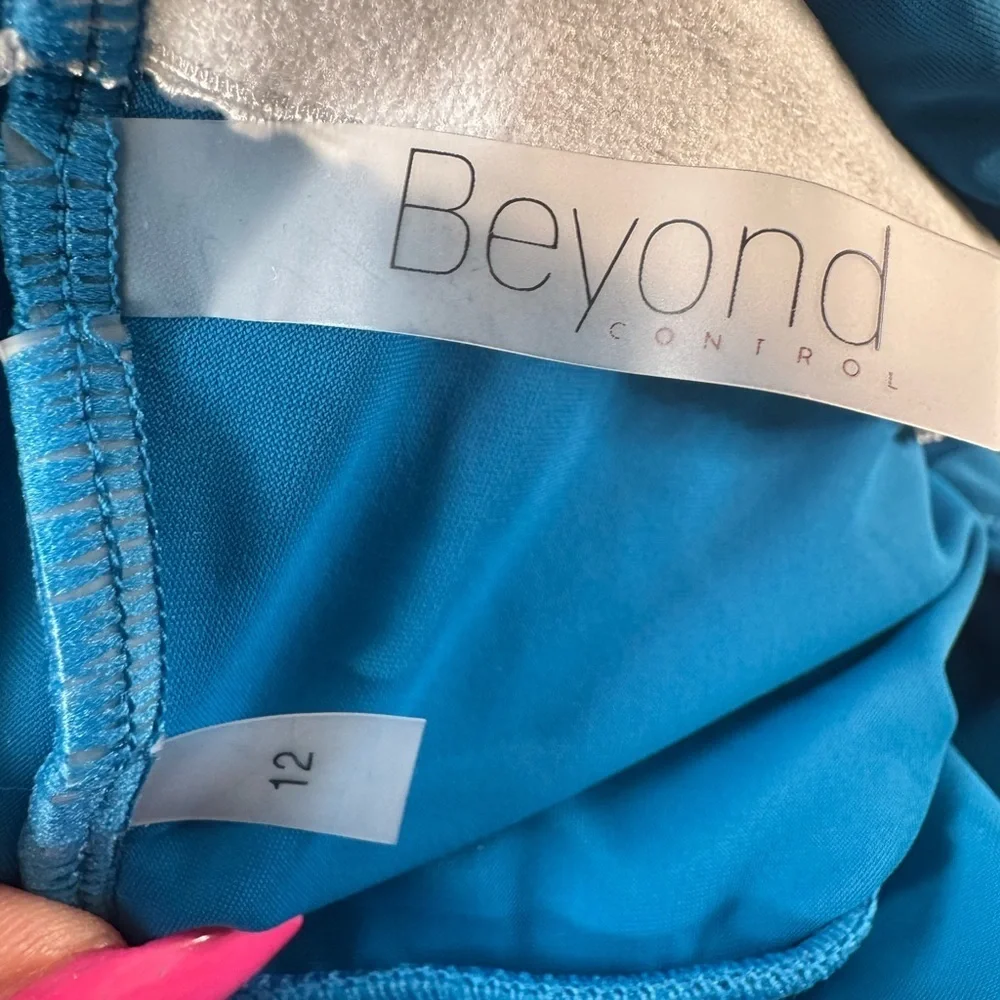 Beyond Control Elegant Blue One-Piece Swimsuit with Tiered Ruffles - Picture 5 of 5
